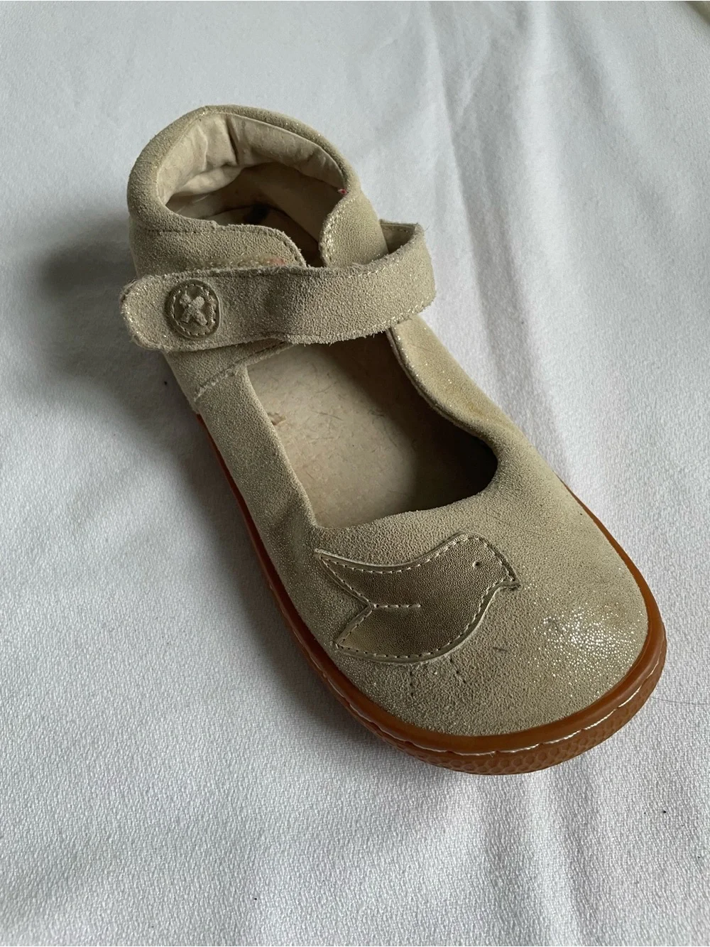 LIVIE & LUCA Shoes Pio Pio Mary Jane Shoes Flats Strap Sparkle Bird Appliqué